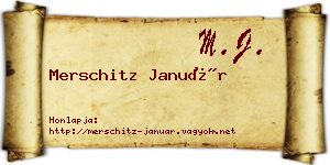 Merschitz Január névjegykártya
